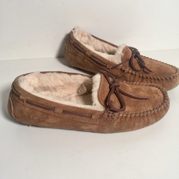 Ugg Dakota 5612 Women Chestnut Brown Suede Wool Lining Moccasin Slipper 5 - Picture 2 of 9